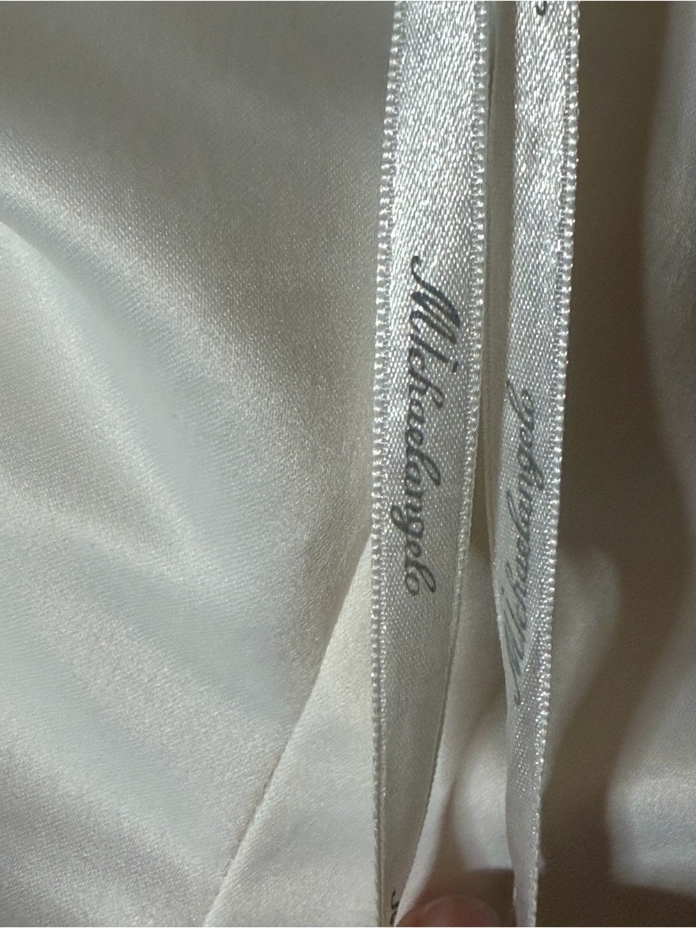 Vintage Michaelangelo 2423IVORY Two-Tone Satin Wedding Dress Size 8 - Picture 9 of 9